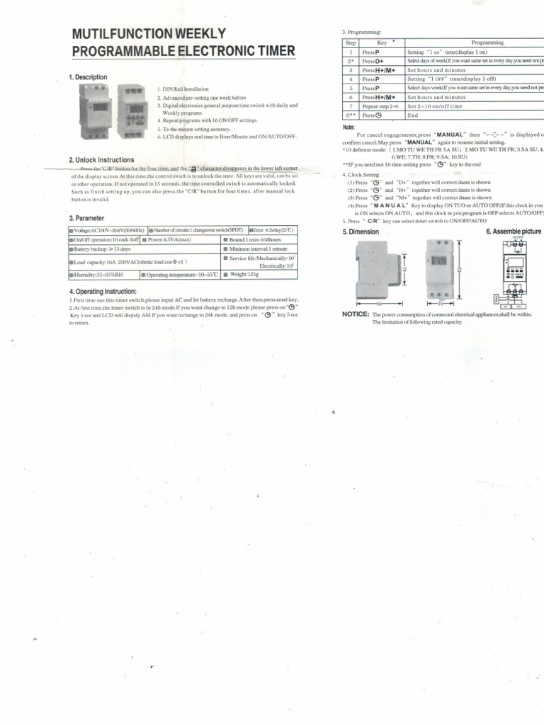 Timer THC15A Details | PDF