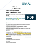 Paulo Freire e Formacao Docente - Uma Pesqusia Estado Da Arte