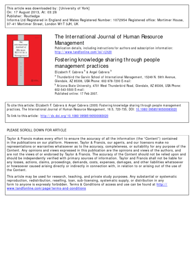 Fostering Knowledge Sharing Practices | PDF | Attitude (Psychology ...