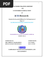 A Project Report On Customewr Satisfaction