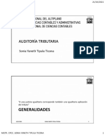 Auditoría Tributaria Auditoría Tributaria: Generalidades