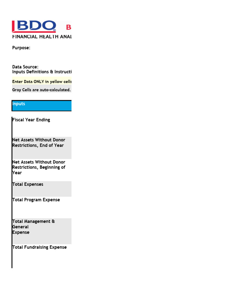 Financial Health Analysis Download Free PDF Government Budget