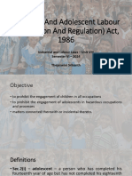 Child & Adolescent Labour Act, 1986