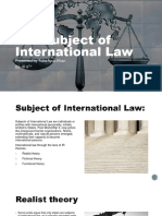 Subject of Int'l Law by Tuba