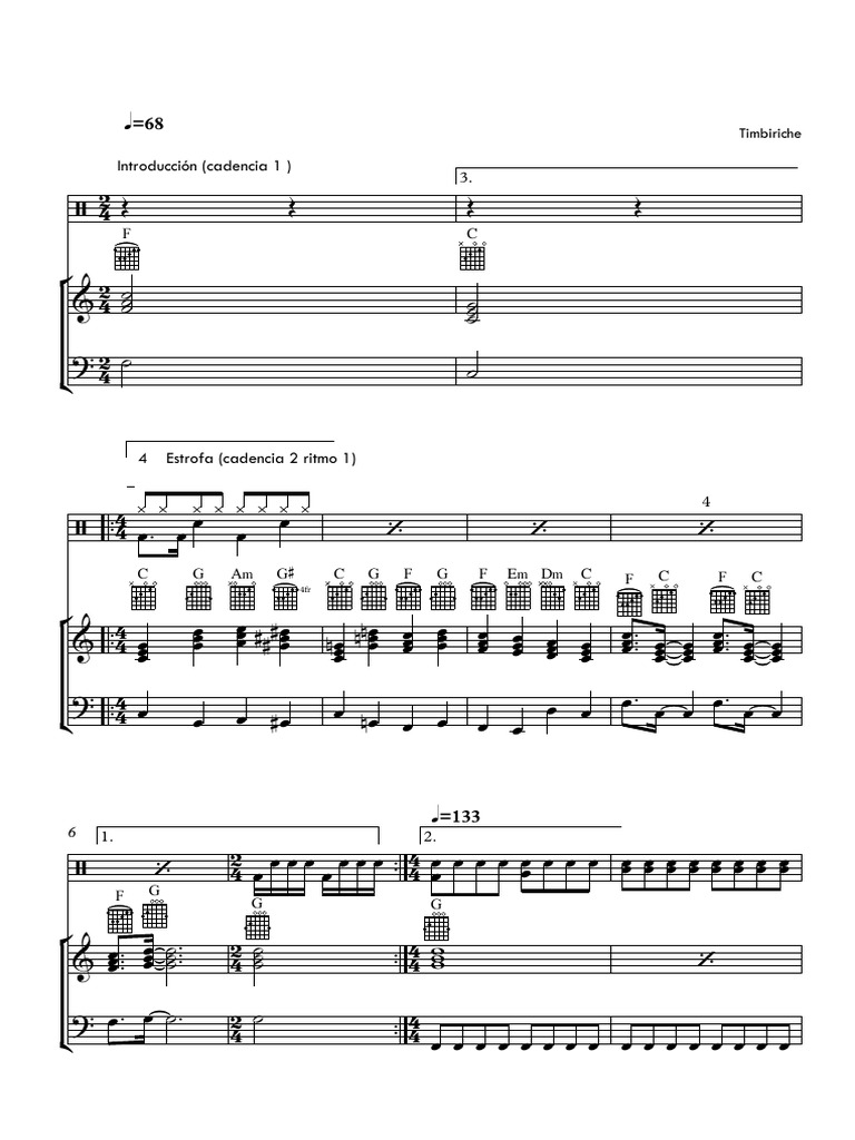 Corro Vuelo Me Acelero Timbiriche PDF Poética Notación musical