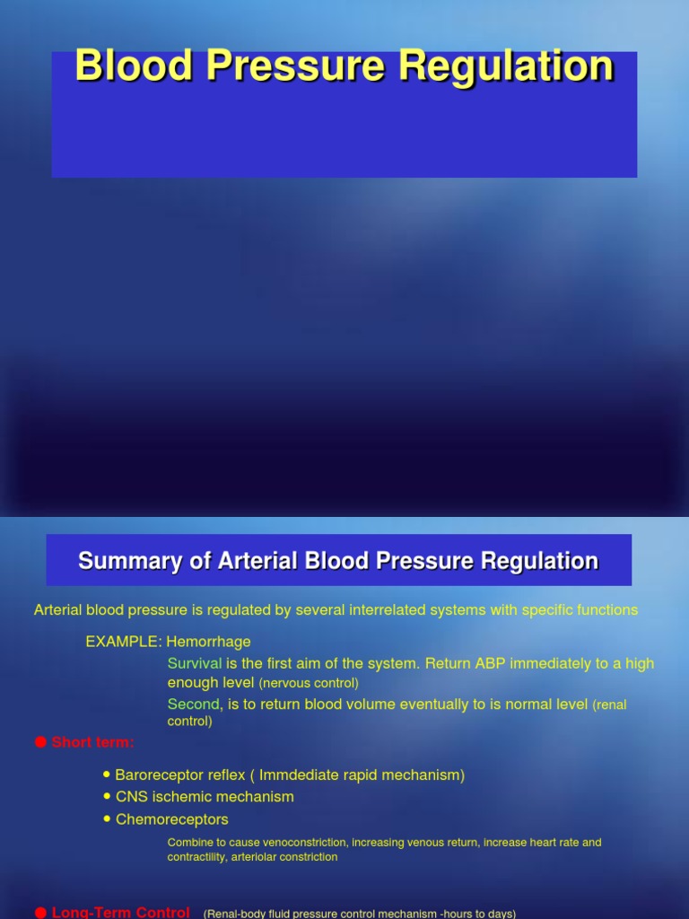 Blood Pressure Regulation Mechanisms | PDF | Angiotensin | Heart