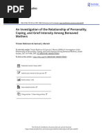 An Investigation of The Relationship of Personality Coping and Grief Intensity Among Bereaved Mothers