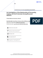 An Investigation of The Relationship of Personality Coping and Grief Intensity Among Bereaved Mothers