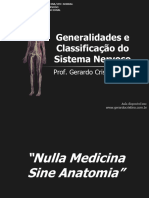 1 Generalidades e Classificacao Do Sistema Nervoso