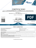 Certificado Imersão de Neuroeducação in