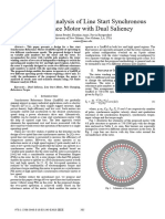 Design and Analysis of Line Start Synchronous Reluctance Motor With Dual Saliency