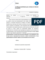 Anexo V Termo de Responsabilidade para Retirada Do Monitor e Sensor de Monitoramento