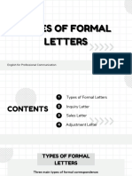 Types of Formal Letters