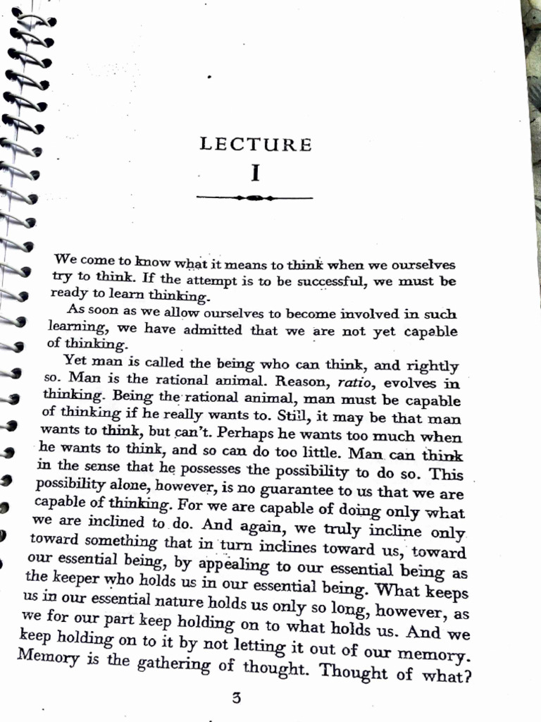 What is called thinking? PDF