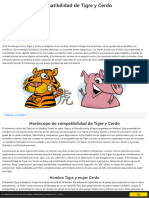 Compatibilidad Tigre y Cerdo en El Amor y El Matrimonio