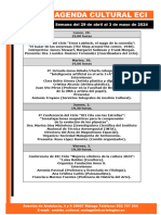 Agenda de Actividades S15 Del 29 de Abril Al 3 de Mayo de 2024