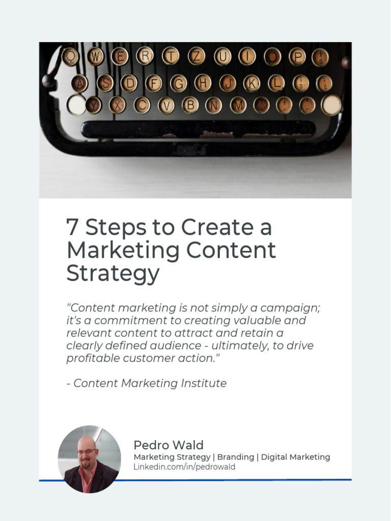 7 Steps To Create A Marketing Content Strategy | PDF | Digital ...