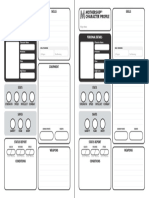 Advanced Character Sheet Form Fillable 2 Pages