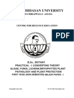 B.SC - Botany - Alagi, Fungi & Plant Protection (Practical) - I-Year - SPS