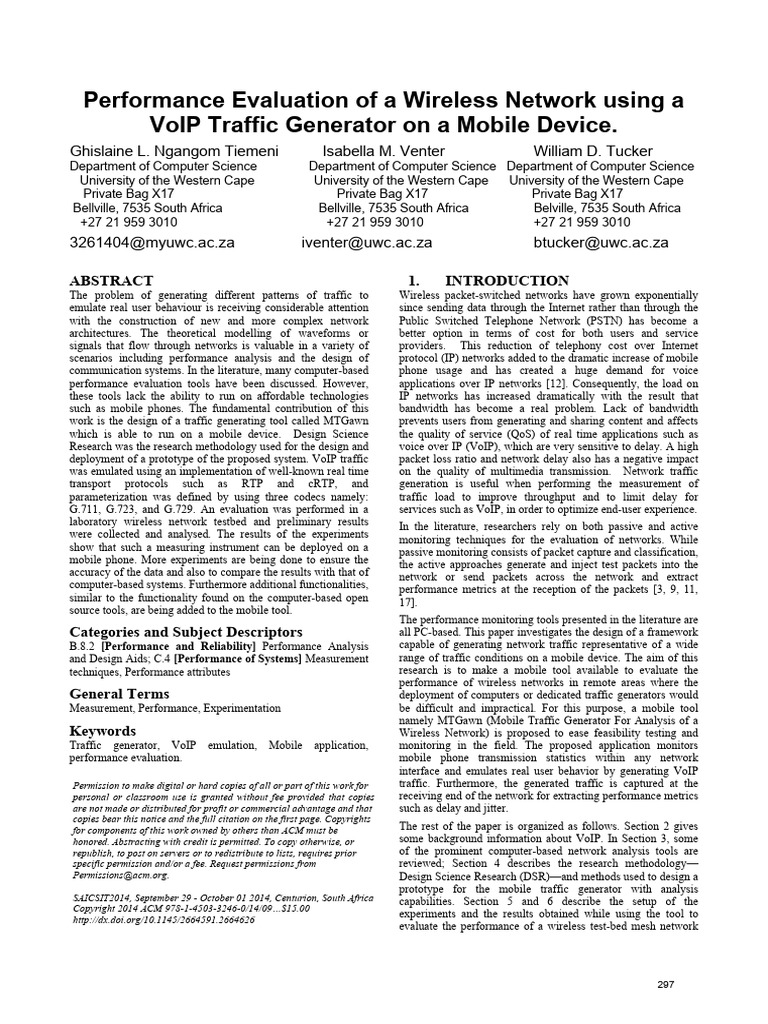 p297 Tiemeni | PDF | Computer Network | Voice Over Ip
