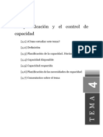 Tema 4. La Planificación y El Control de Capacidad