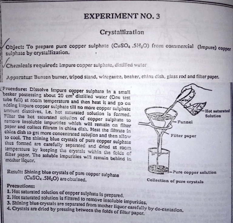 Experiment No. 3 As 4 | PDF | Solubility | Filtration