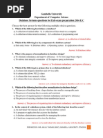 Database Answers For Exit-Exam - by Aklilu Thomas - 2016 e