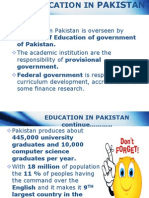 Education in Pakistan Is Overseen by