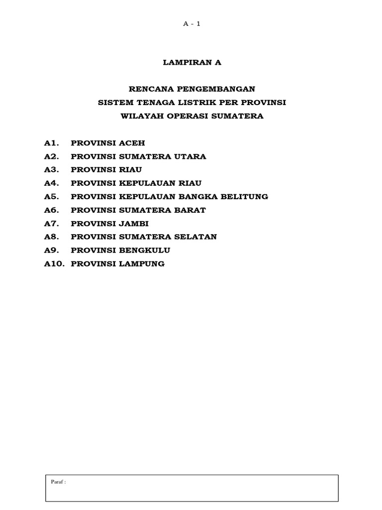 Rencana Pengembangan Listrik Aceh 2023 | PDF
