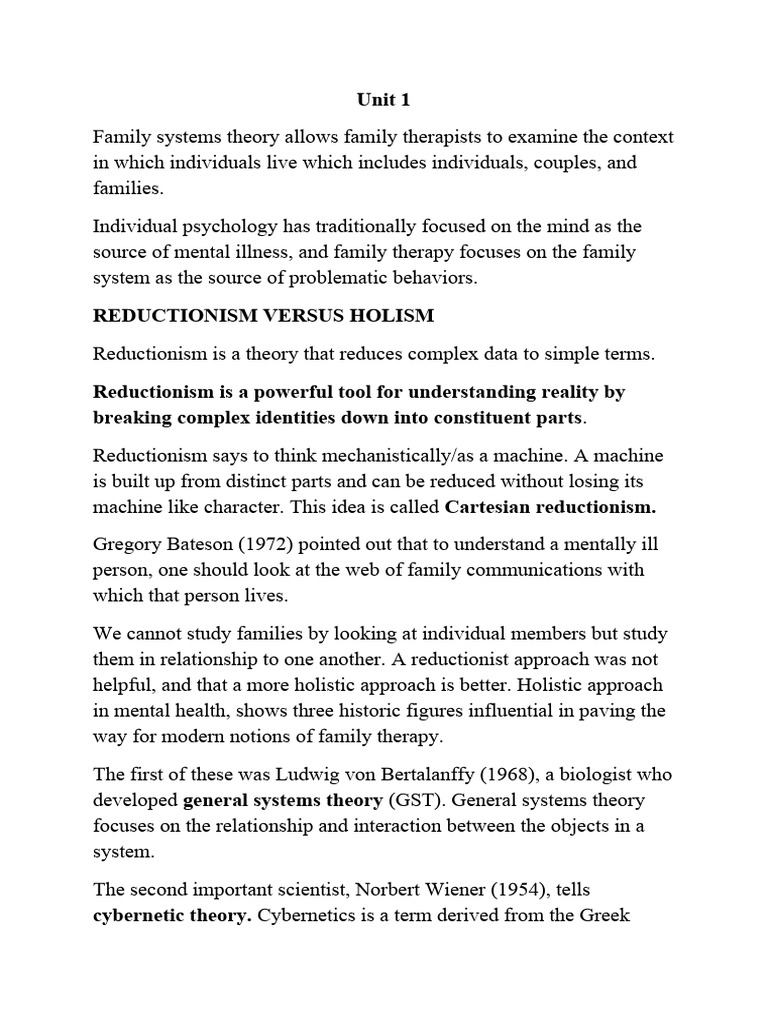 Family Systems Theory Overview | PDF | Family | System