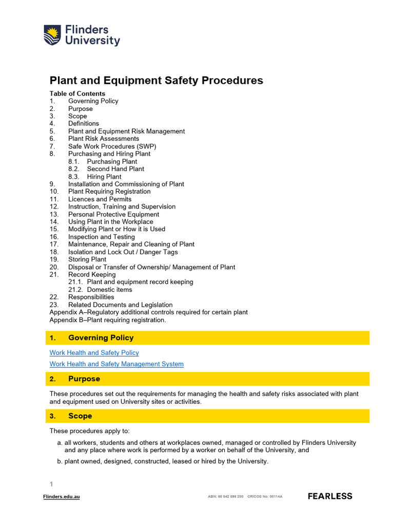 plant-safety-procedures-pdf-safety-occupational-safety-and-health