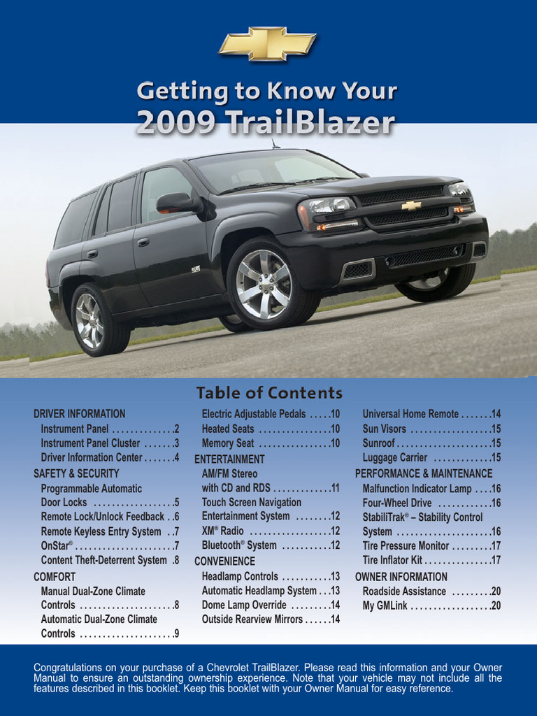 2015 CHEVROLET TRAILBLAZER OWNERS MANUAL GMPP PDF intelligence overview