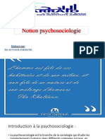 Notion Psychosociologie