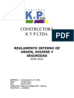 PRO - Reglamento Constructora K y P LTDA