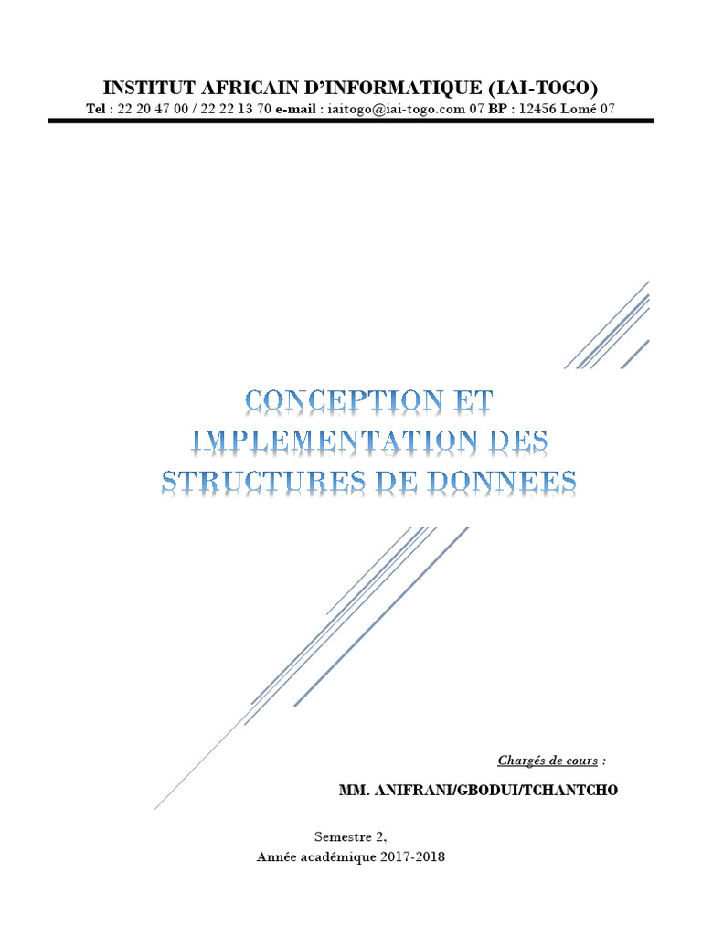 Structures de Données : Concepts et Types | PDF | Variable ...
