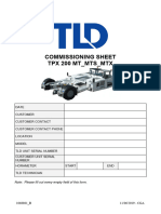 Commissioning Sheet TPX 200 MT - Mts - MTX