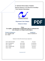 Argiles - Classification Et Applications Dans Le Traitement Des Eaux