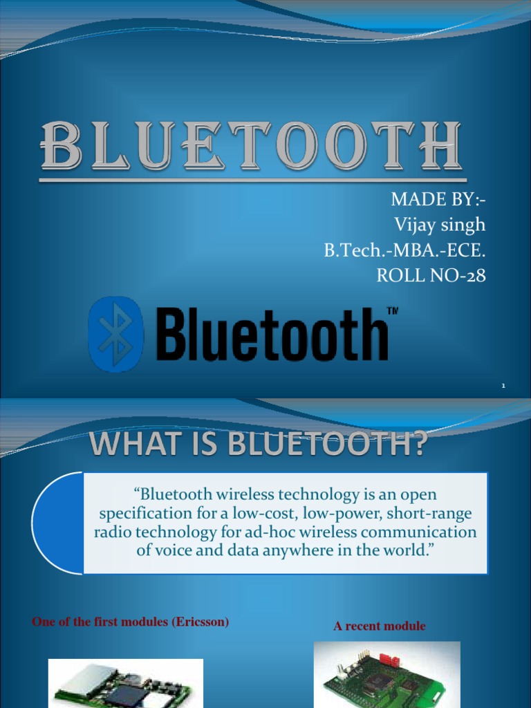 Overview of Bluetooth Technology | PDF | Bluetooth | Wireless