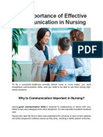 The Importance of Effective Communication in Nursin