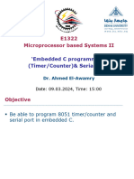 MicroprocessorBasedSystems Term-II Lec5 Embedded C Programming TimerCounter Serial