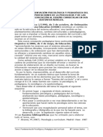 Tema 01 - Fundamentación Psicológica y Pedagógica Del Currículo.