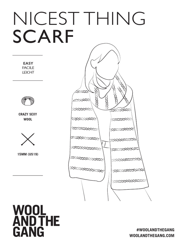 Nicest Thing Scarf Pattern V555861613 A5 NITHSCA 01 | PDF | Knitting | Yarn