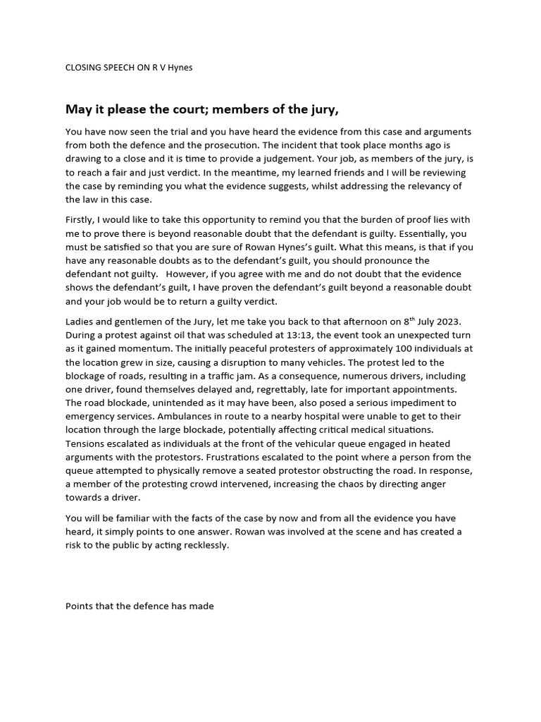 r-vs-hynes-closing-speech-pdf-reasonable-doubt-legal-procedure