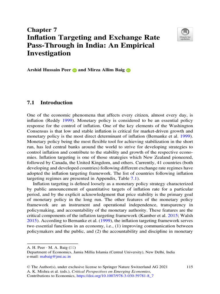 Inflation Targeting in India | PDF | Inflation | Monetary Policy