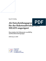 Als Entscheidungsgrundlage Fuer Das Raketenprojekt MEADS Ungeeignet - Bernd W - Kubbig - IFSH-Report - Februar 2005 - Report0205