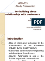 MBM-303 Case Study Presentation: CRM For Building Close Relationship With Customers