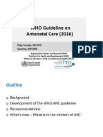 WHO Guideline On Antenatal Care (2016)