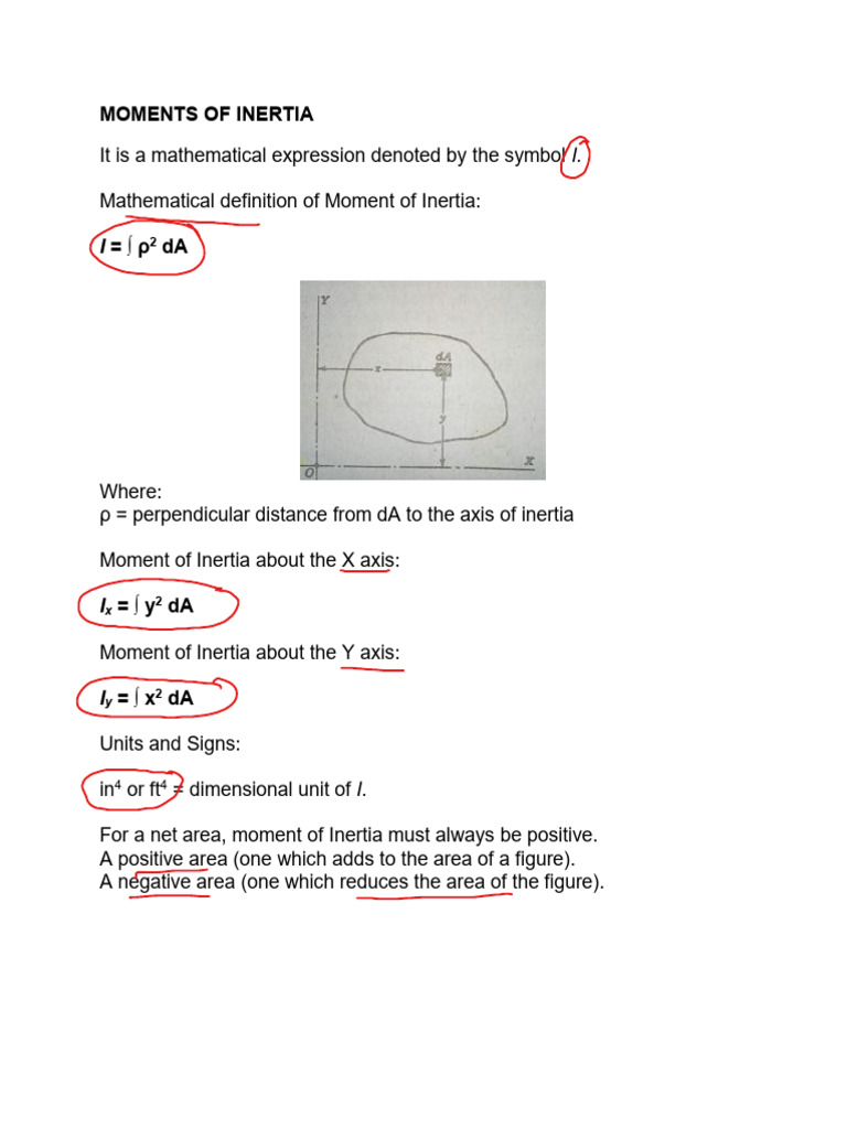 Moments of Inertia PDF | PDF | Cartesian Coordinate System | Mathematics