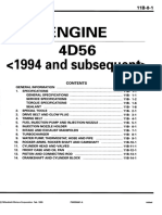 Mitsubishi 4D56 Diesel Engine Service Manual 1994