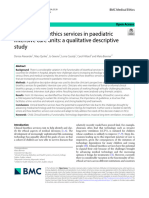 Bioetica en Servicio de Pediatria